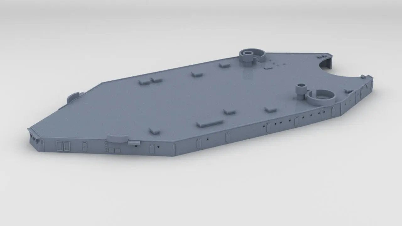 1/350 USS South Dakota (BB-57) Deck 1 - distefan 3d print