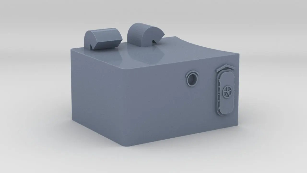 1/350 USS South Dakota (BB-57) Forward Barbette House - distefan 3d print