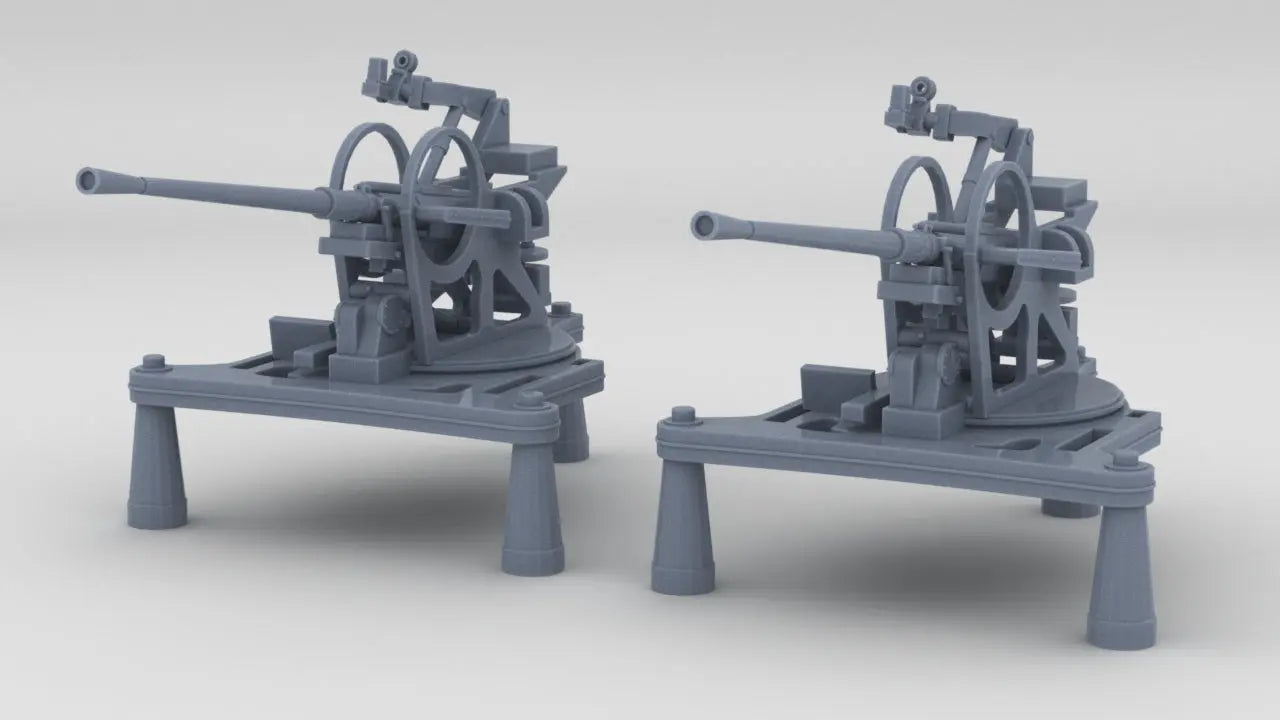 1/350 DKM 2cm Flak 38 AA Gun Set (2pcs) - distefan 3d print