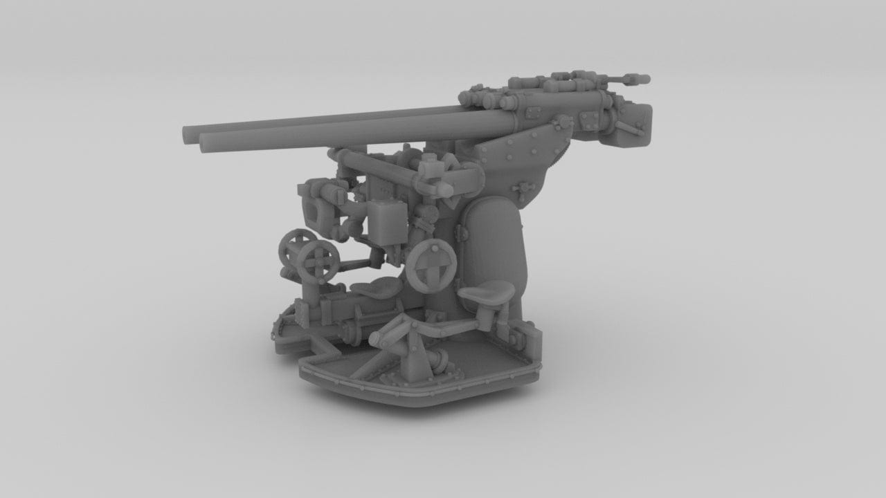 1/350 DKM 3.7cm SK C/30 Twin Mount Set 9pcs - distefan 3d print 1/350 DKM 3.7cm SK C/30 Twin Mount Set 9pcs - distefan 3d print