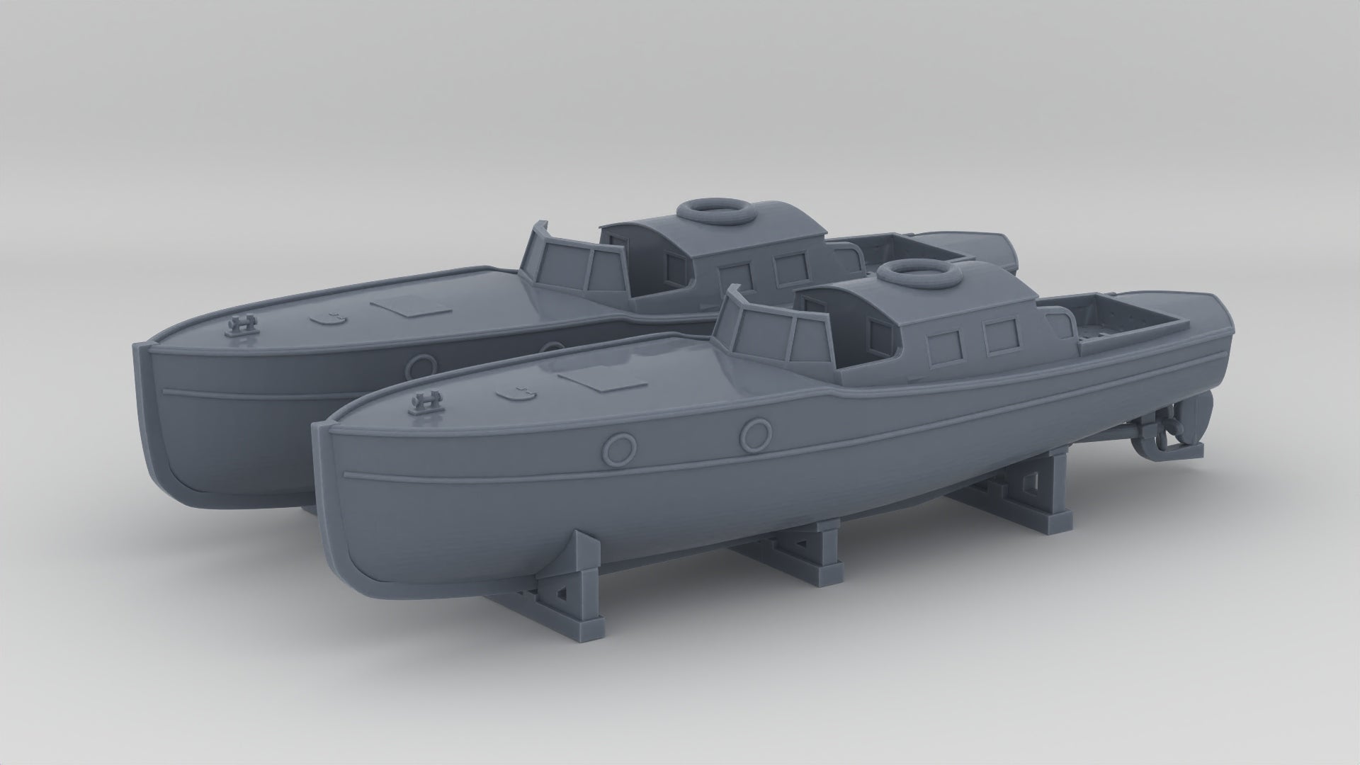 1/350 DKM 9m Captain's Gig Boat Set (2pcs) Resin3Dinteractive