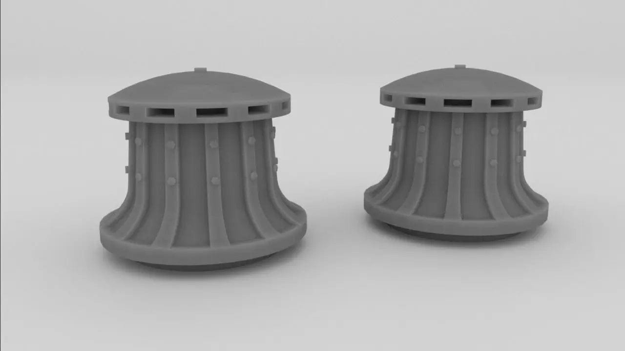 1/350 DKM Scharnhorst Aft Capstan Set (2pcs) Resin3Dinteractive