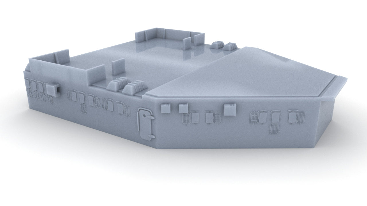 1/350 DKM Scharnhorst Aft Superstructure Deck 1 Resin3Dinteractive