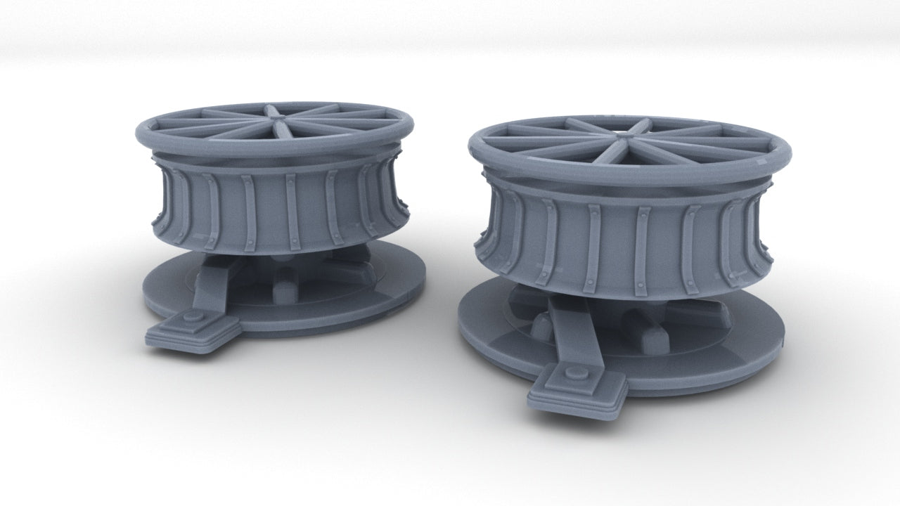 1/350 DKM Scharnhorst Forward Deck Fantail Capstan Set (2pcs) Resin3Dinteractive