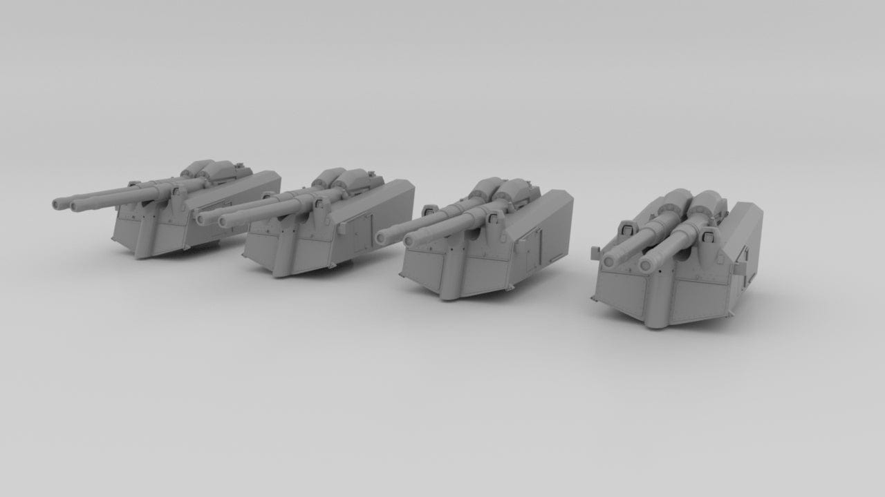 1/350 DKM SK/L65 C33 10.5cm Set (4pcs) - distefan 3d print