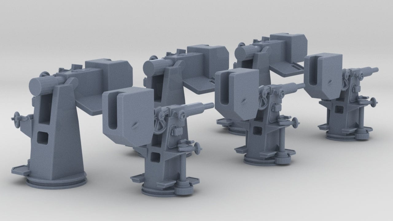 1/350 DKM Training Guns (V1 & V2) (Set of 6) - distefan 3d print