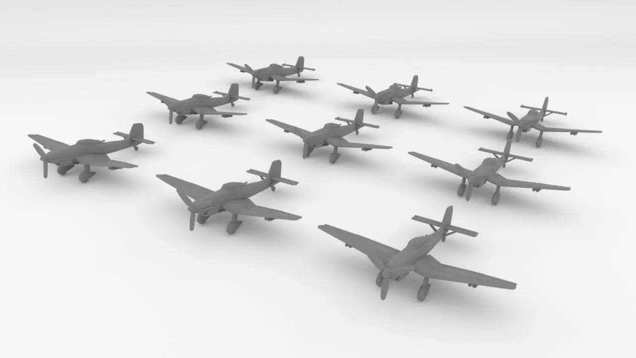 1/350 German Junkers Ju 87 Set 9pcs - distefan 3d print