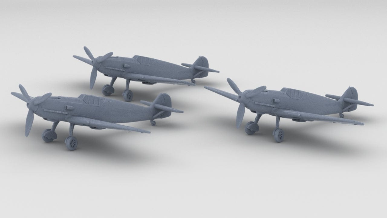 1/350 German Me 109 Fighter Aircraft Set (3pcs) - distefan 3d print
