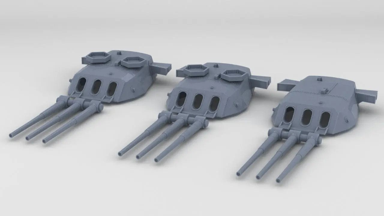 1/350 IJN 46cm/45 (18.1 in) Type 94 Guns 1945 Set - distefan 3d print