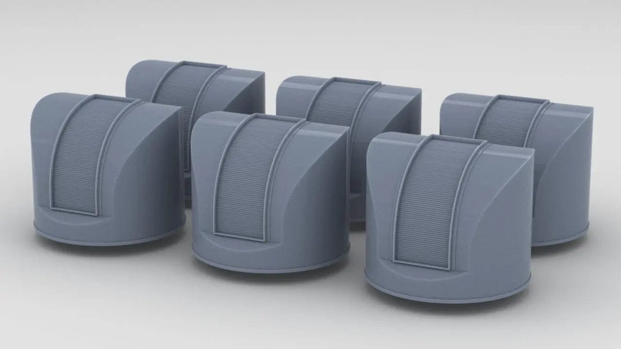 1/350 IJN Yamato Searchlight Controller Set (6pcs) - distefan 3d print