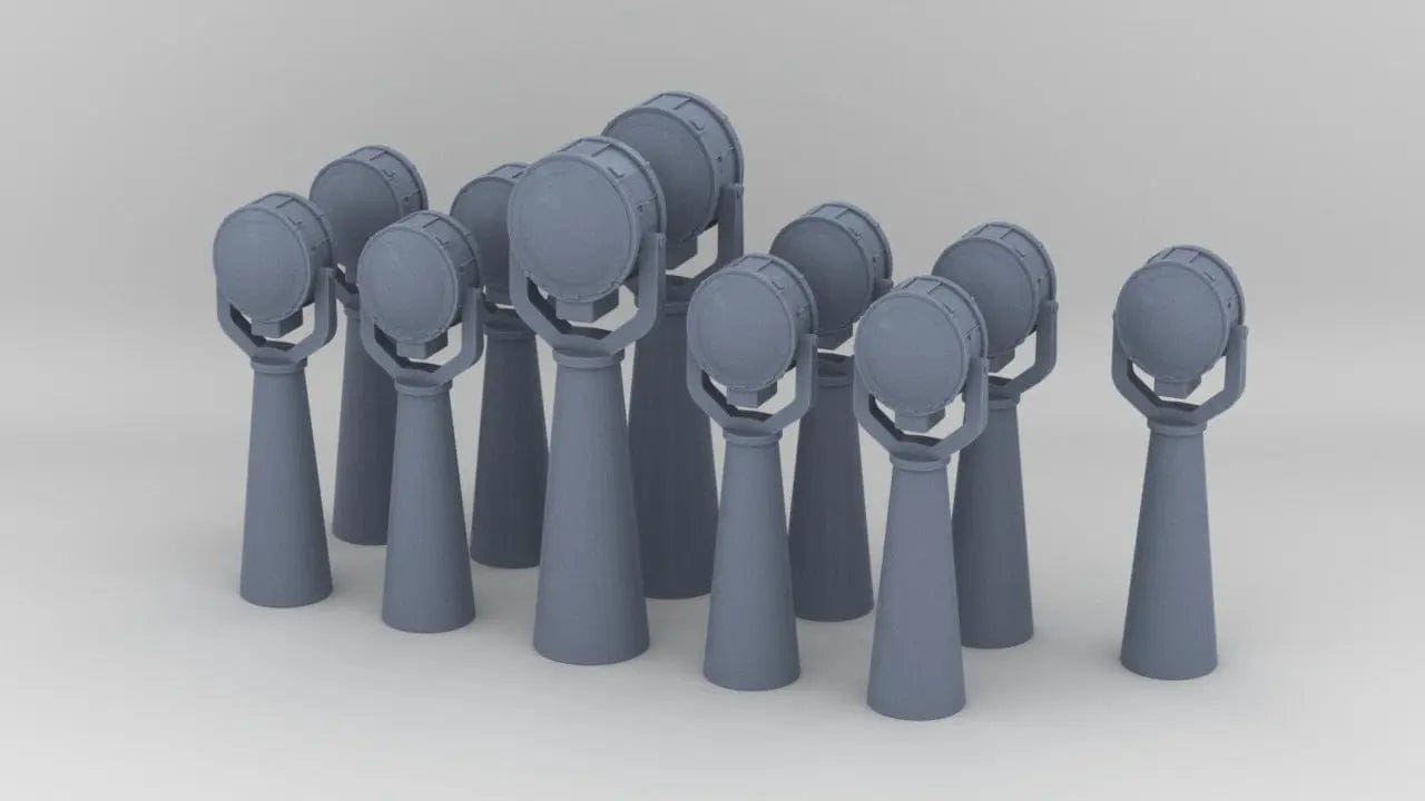 1/350 Richelieu Searchlights Set (11pcs) - distefan 3d print