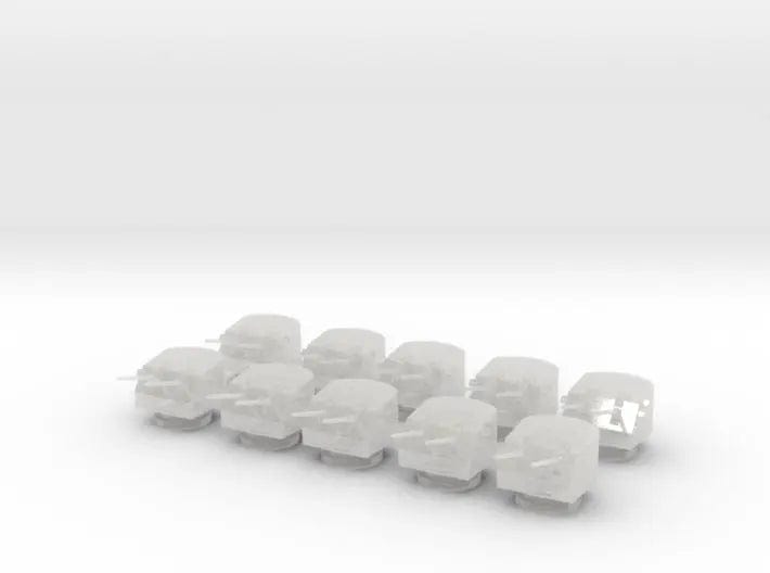 1/350 USN 5"/38 cal. Mk.12 twin mounts set 10pcs - distefan 3d print