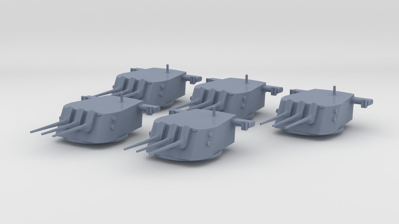 1/350 USN 6-inch/47 Mark 16 Gun Set (5pcs) - distefan 3d print