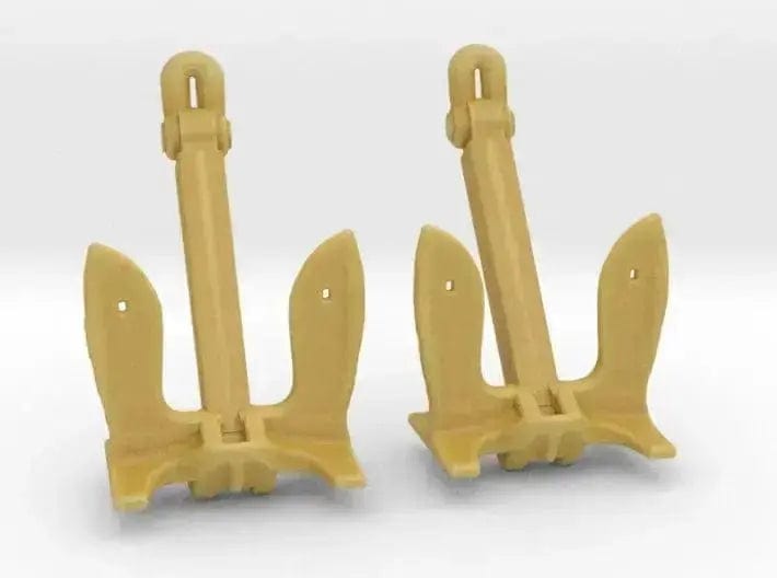 1/350 USN anchor stockless 9000lb set 2pcs - distefan 3d print