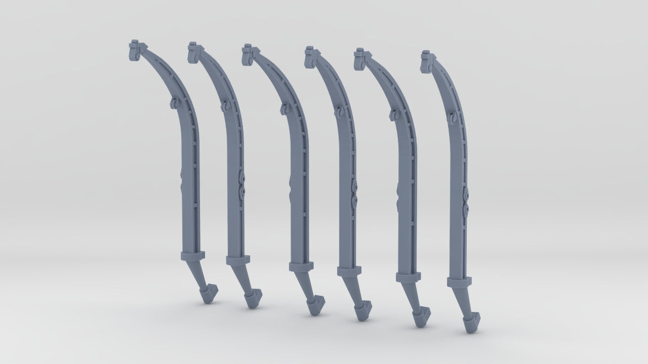 1/350 USN Hull Davits for Whaleboat Outward Set (6pcs) - distefan 3d print