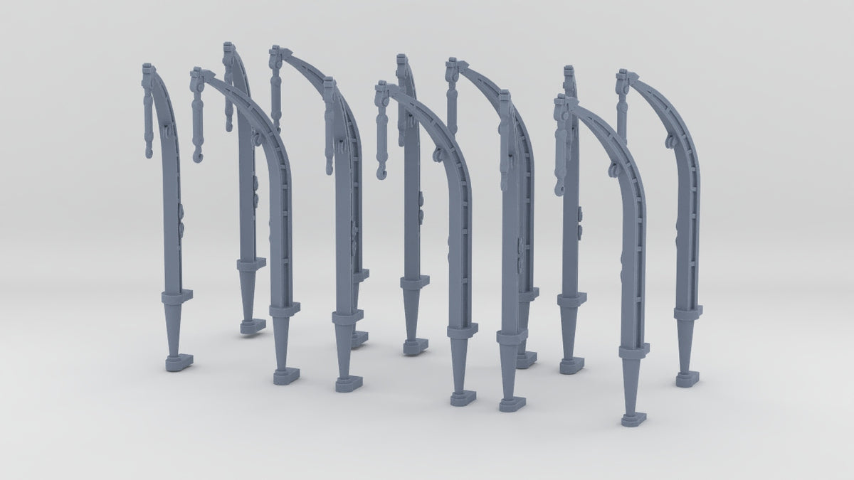 1/350 USN Hull Davits for Whaleboat Outward Set (6pcs) - distefan 3d print