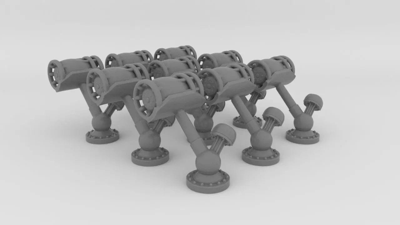 1/350 USN K-Gun Loaded Depth Charge Mk9 Set 9pcs - distefan 3d print