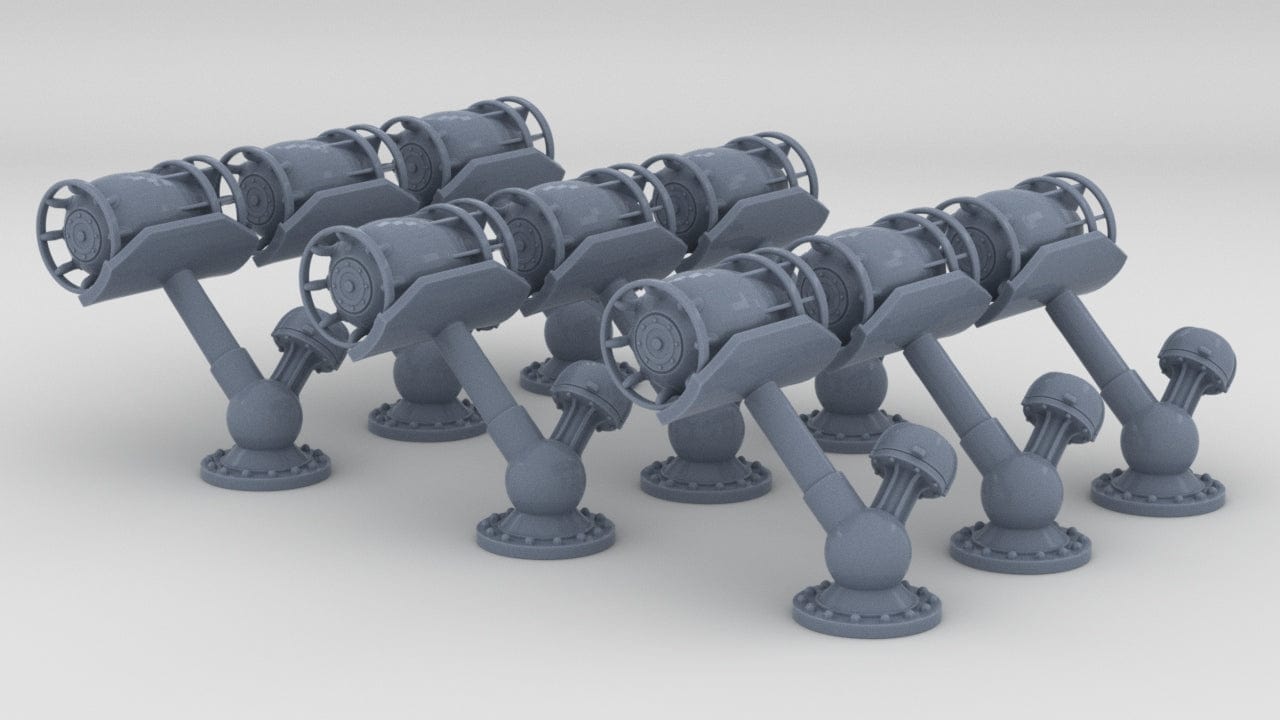 1/350 USN K-Gun Loaded Depth Charge Mk9 Set (9pcs) - distefan 3d print