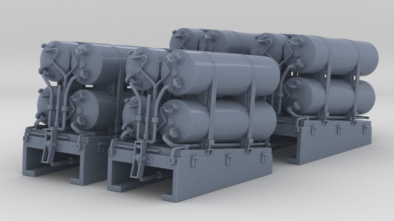 1/350 USN Smoke Screen Generator Set (4pcs) - distefan 3d print