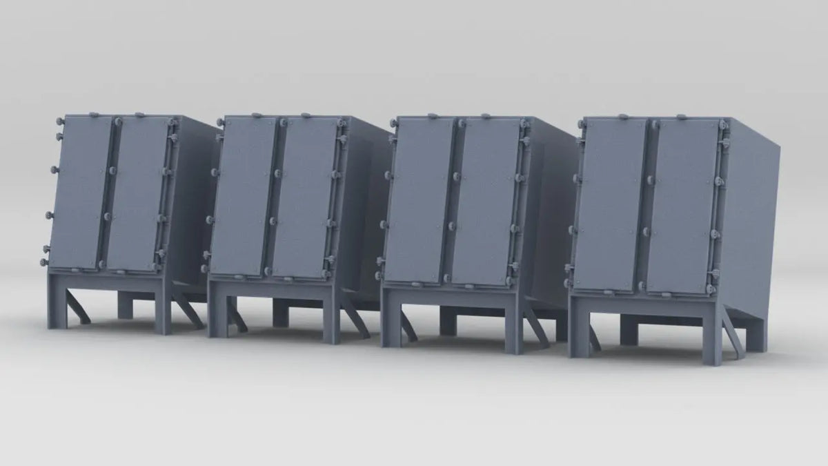 1/350 USN Storage Locker for Hedgehog Thrower Set (4pcs) - distefan 3d print