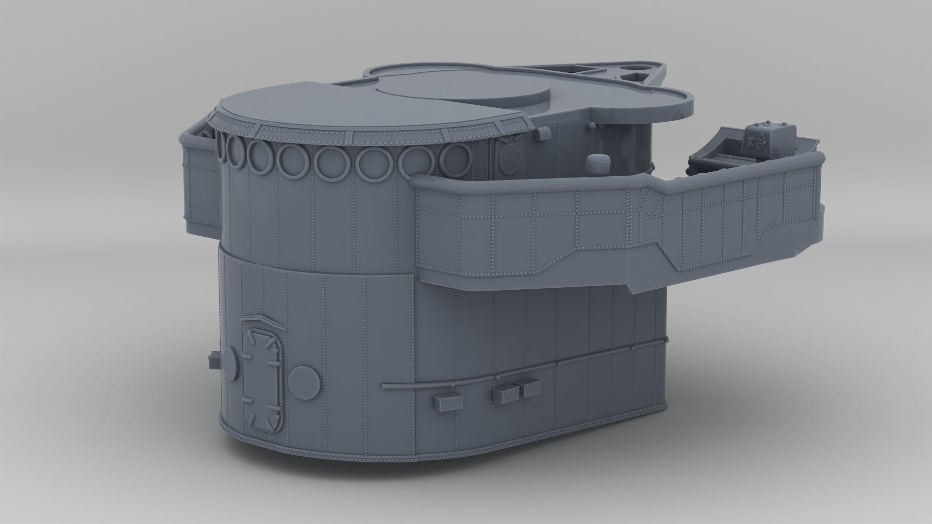1/350 USS Fletcher Round Bridge Deck w/o Peak - distefan 3d print
