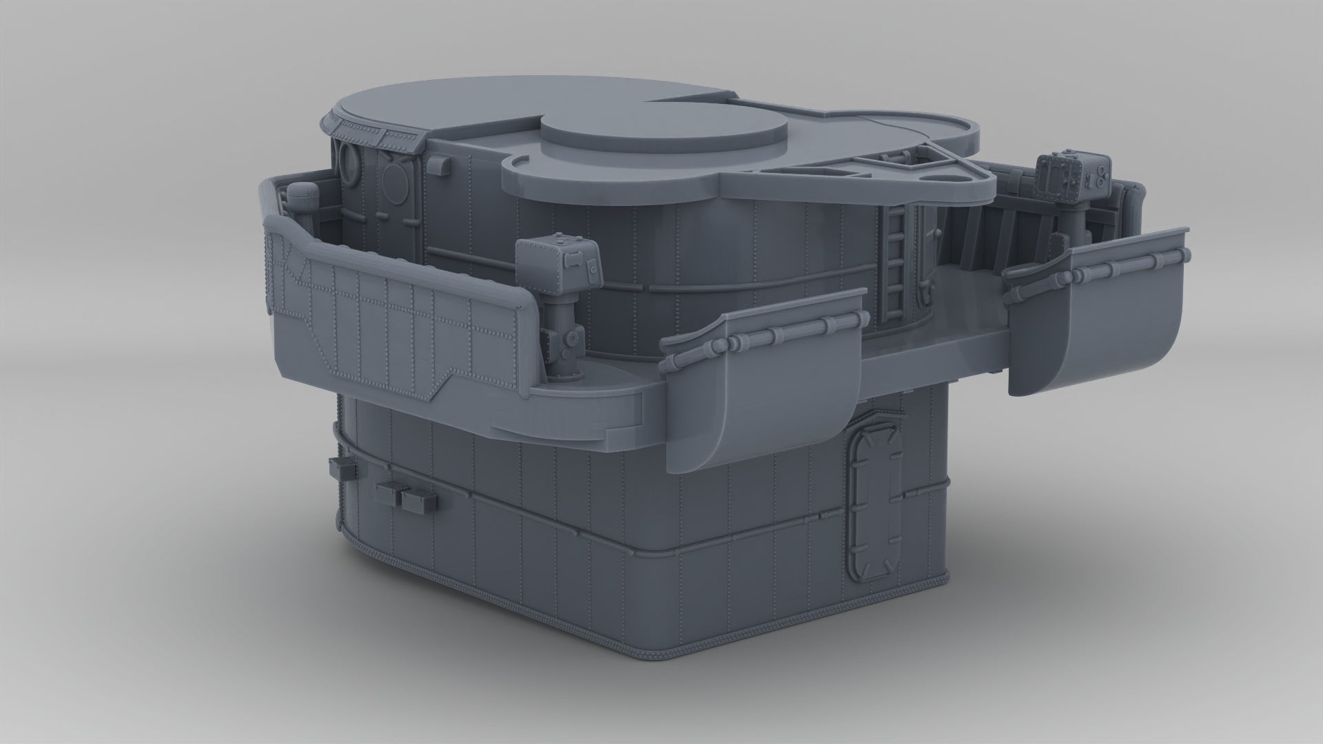 1/350 USS Fletcher Round Bridge Deck w/o Peak - distefan 3d print