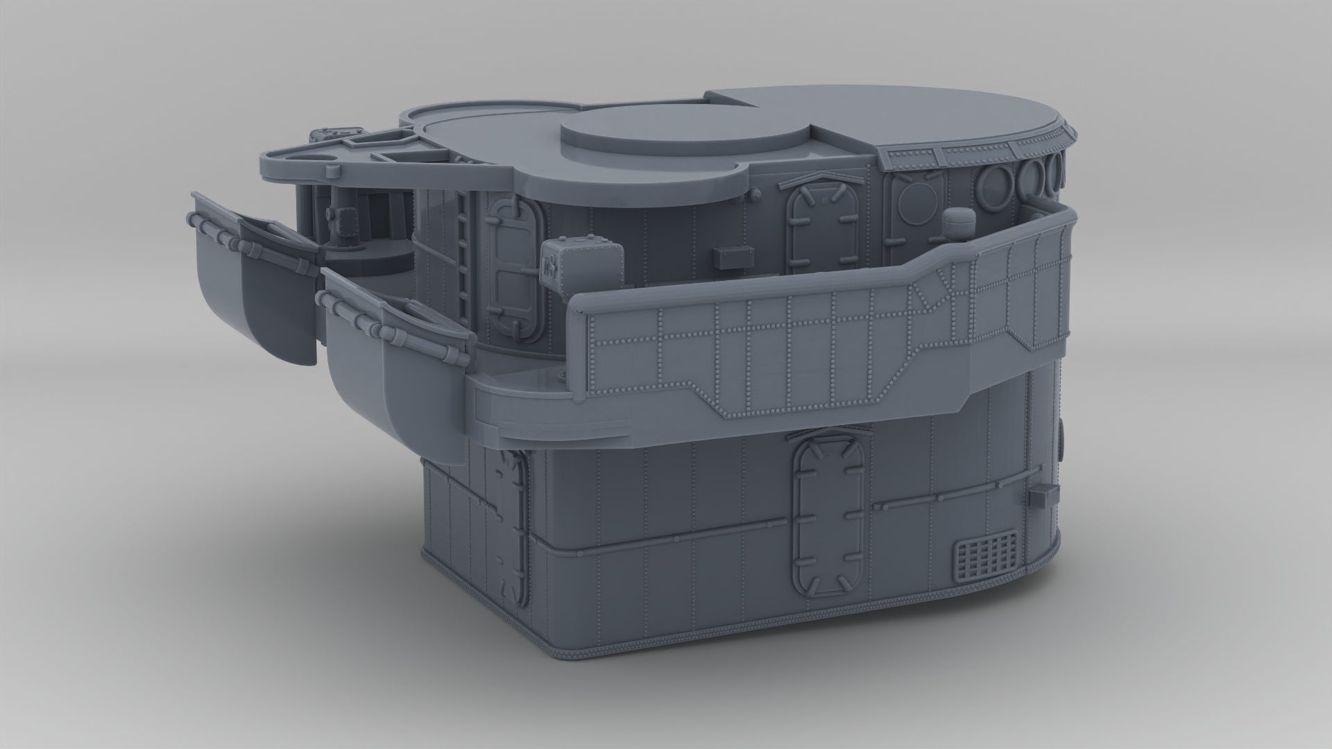 1/350 USS Fletcher Round Bridge Deck w/o Peak - distefan 3d print