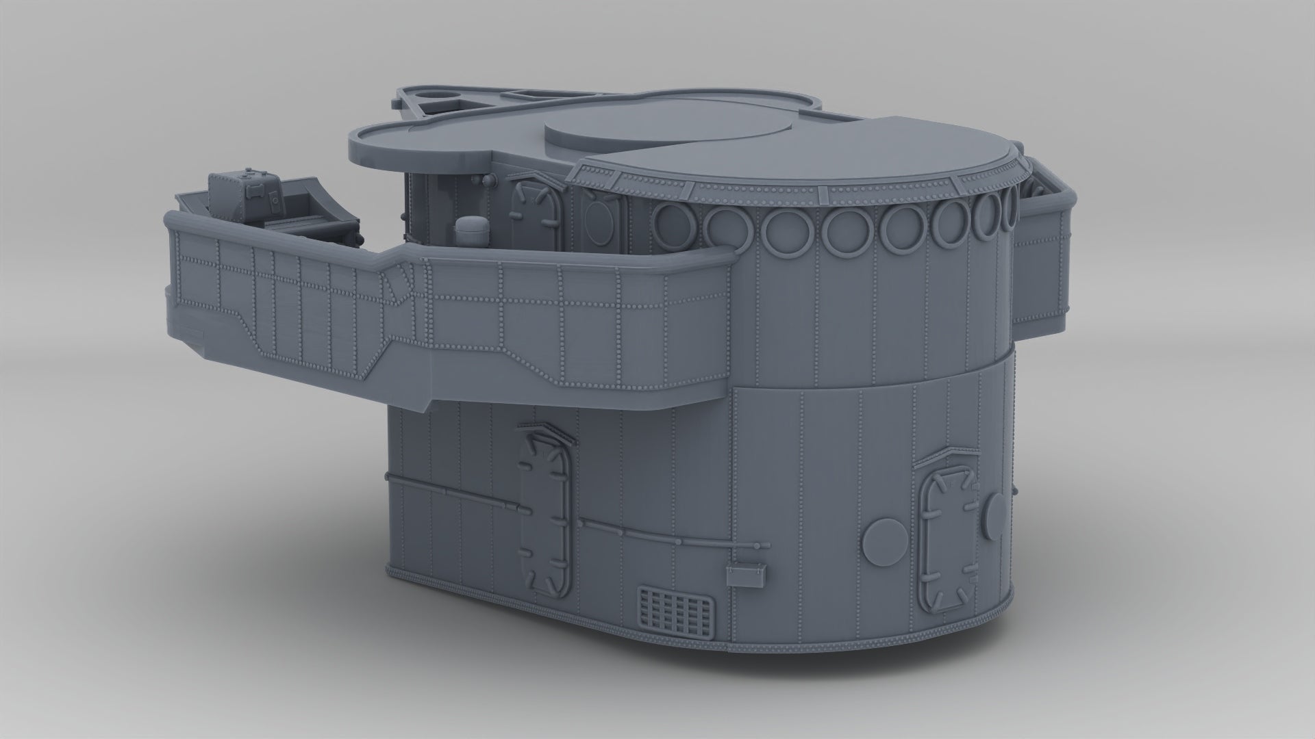 1/350 USS Fletcher Round Bridge Deck w/o Peak - distefan 3d print