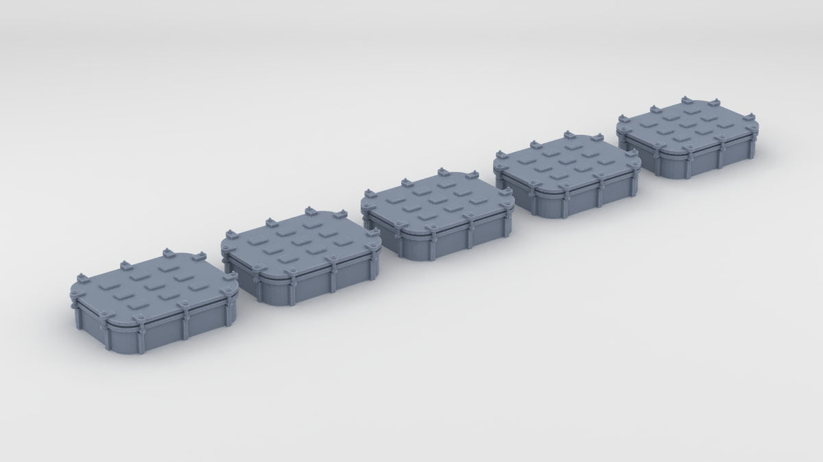 1/39 USN Deck Hatches Set (5pcs) - distefan 3d print