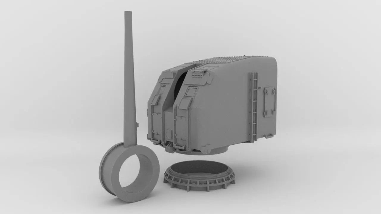 1/40 USN 5"/38 cal. Gun Mounts Hard Set Resin3Dinteractive