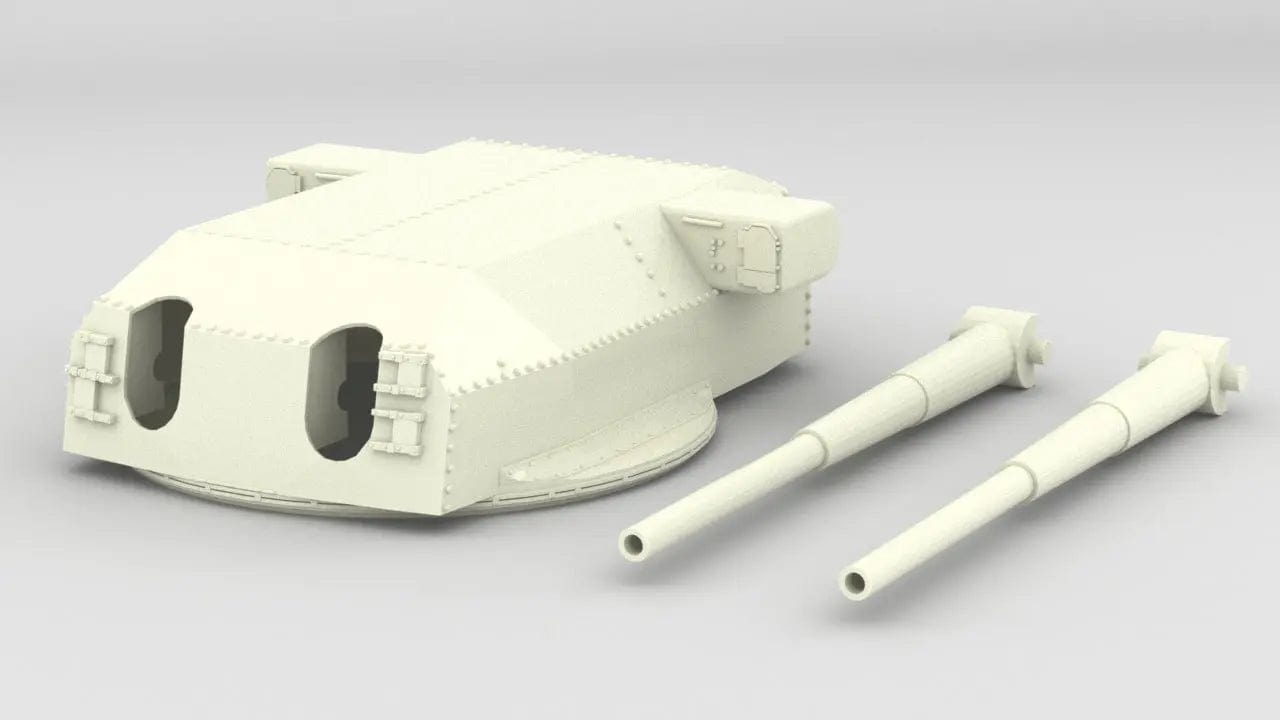 1/40 DKM Bismarck 380mm SK C/34 Turret B - distefan 3d print