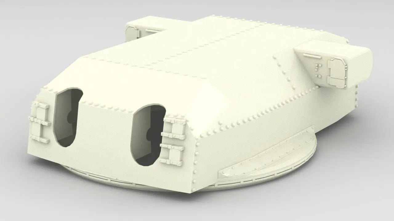 1/40 DKM Bismarck 380mm SK C/34 Turret B - distefan 3d print
