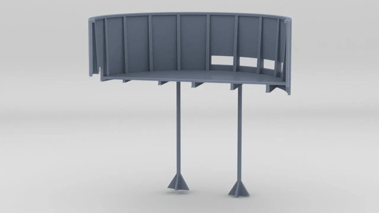 1/40 USS Fletcher 20mm Tub (Round Bridge) Port - distefan 3d print