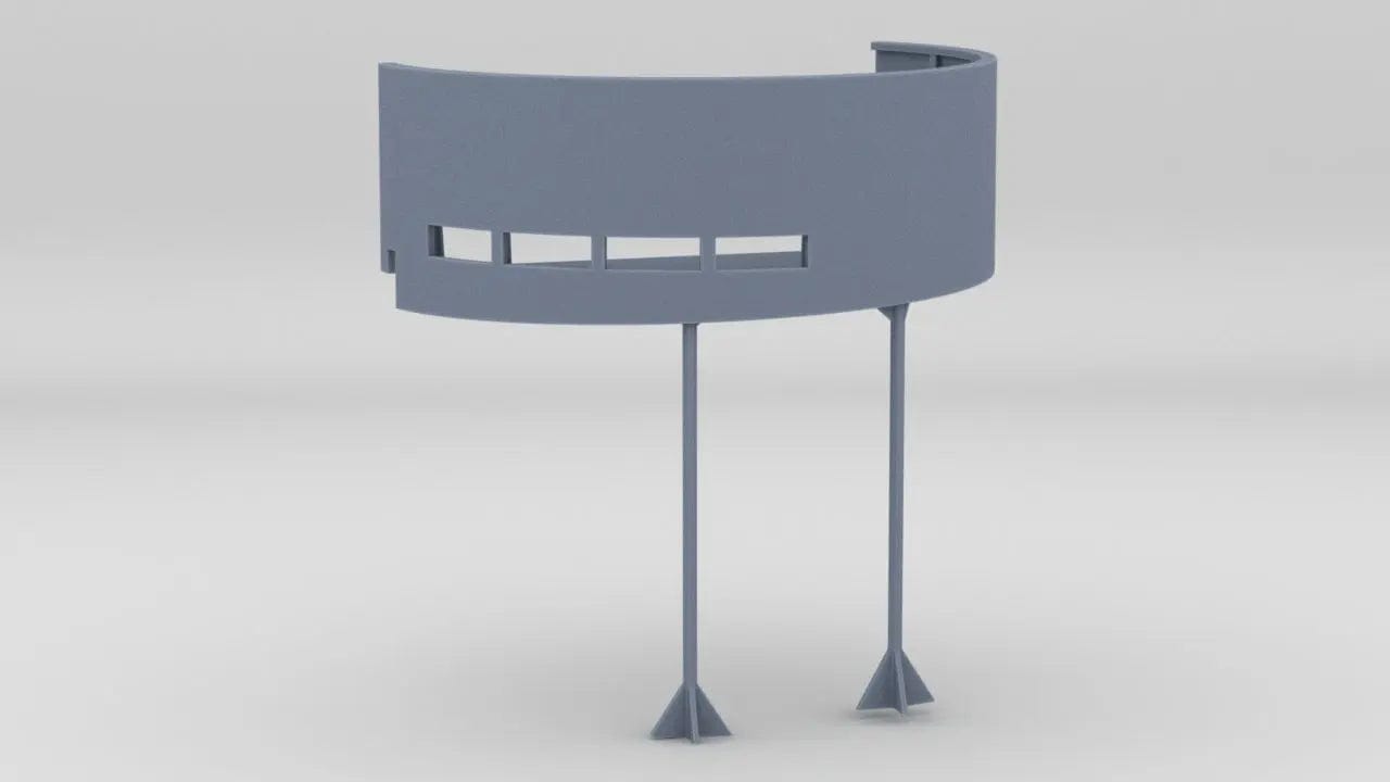 1/40 USS Fletcher 20mm Tub (Round Bridge) Port - distefan 3d print