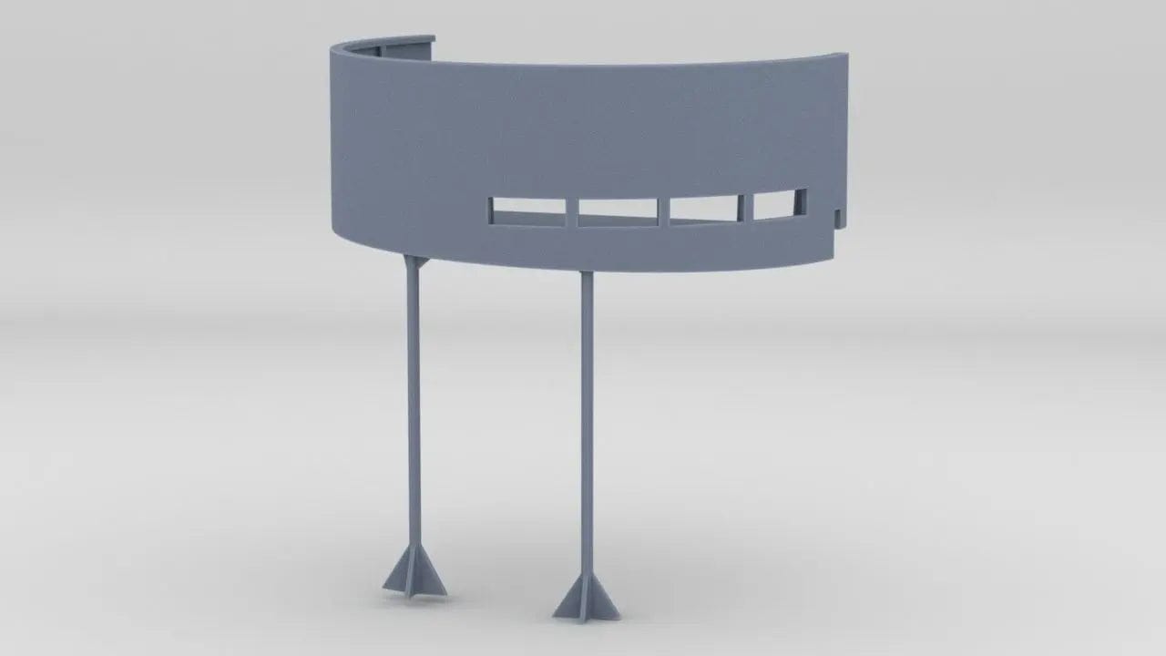 1/40 USS Fletcher 20mm Tub (Round Bridge) Starboard - distefan 3d print