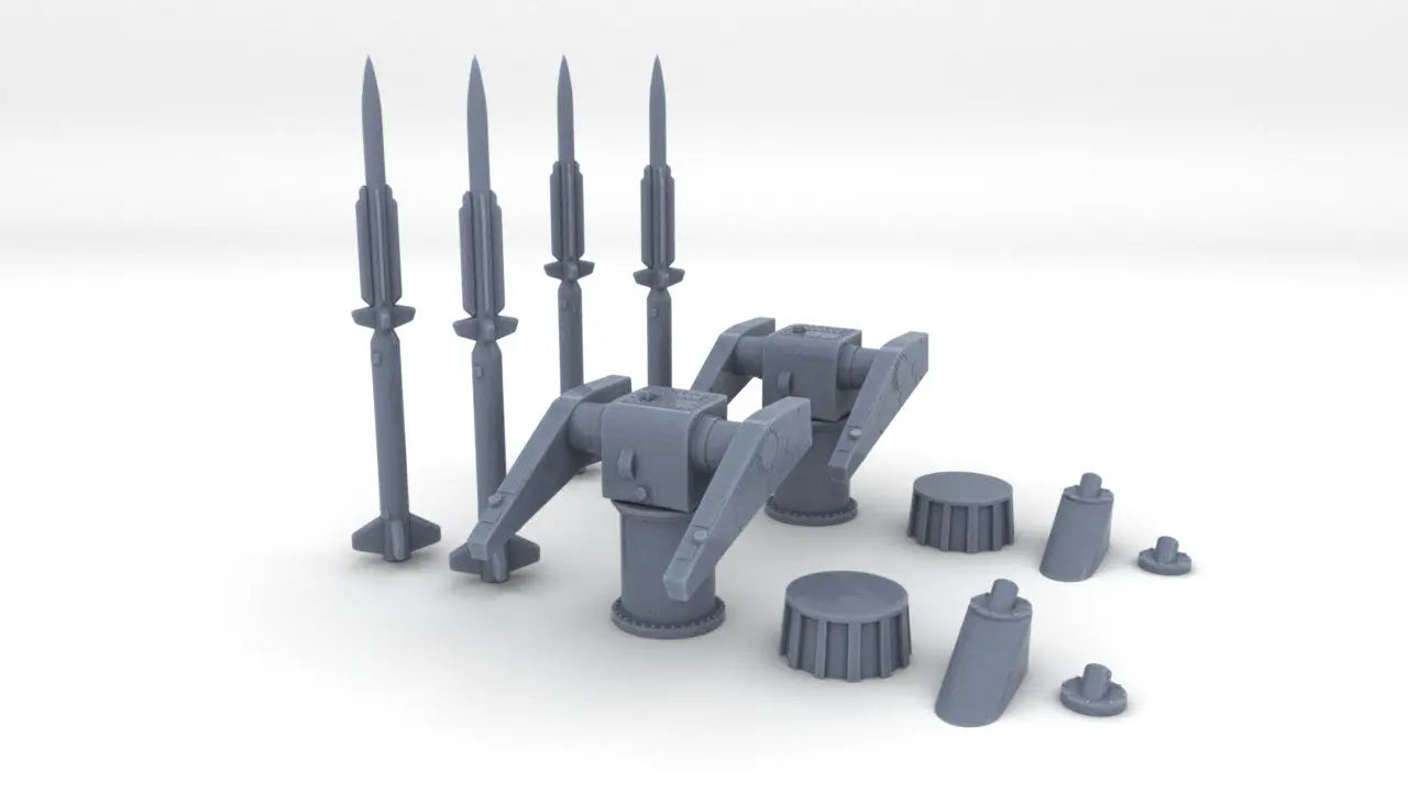 1/400 USN Mk10 Terrier Missile Launcher Kits Resin3Dinteractive