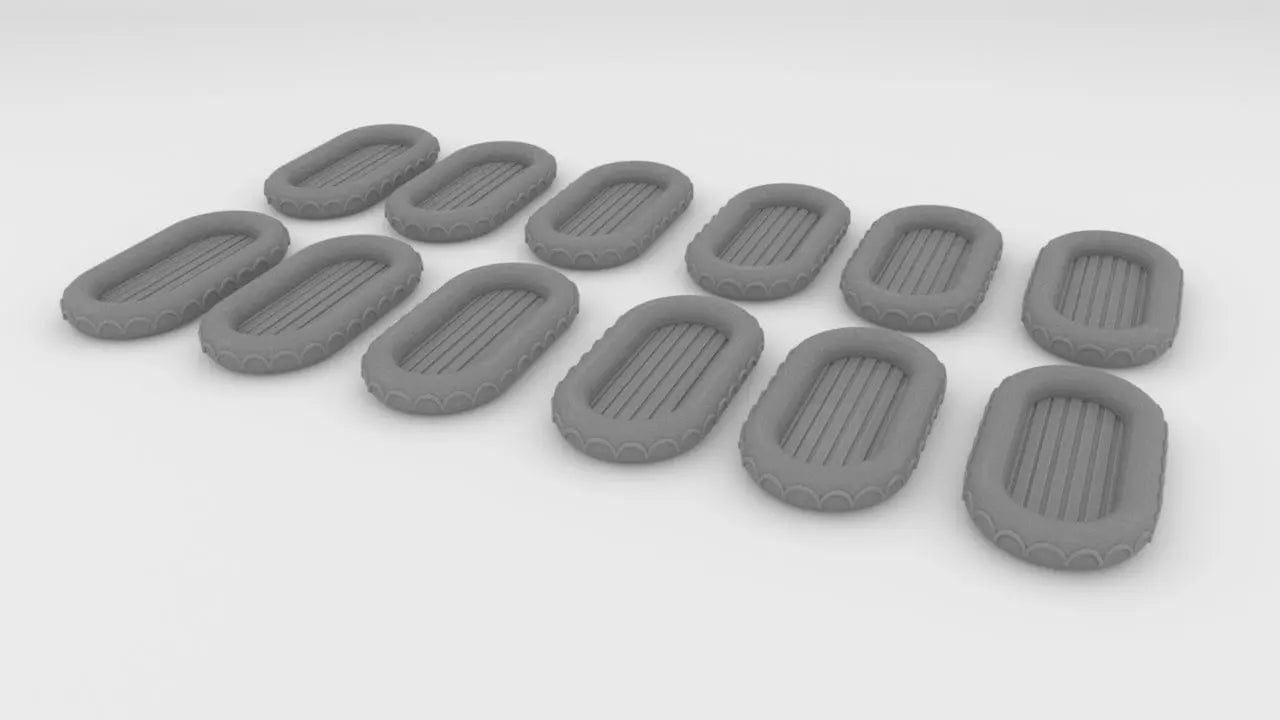 1/400 DKM Oval Life Raft v2 Set 12pcs - distefan 3d print