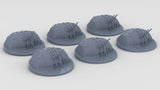 1/400 IJN 12.7 cm/40 (5") Twin Mounts Enclosed Elevated Set (6pcs)
