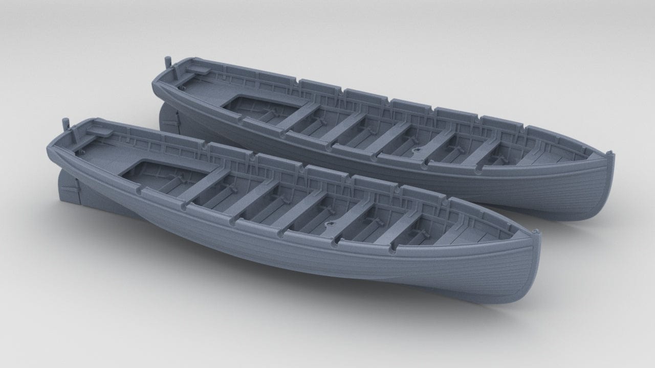 1/400 IJN 9m Cutter w/o Paddles Set (2pcs) - distefan 3d print