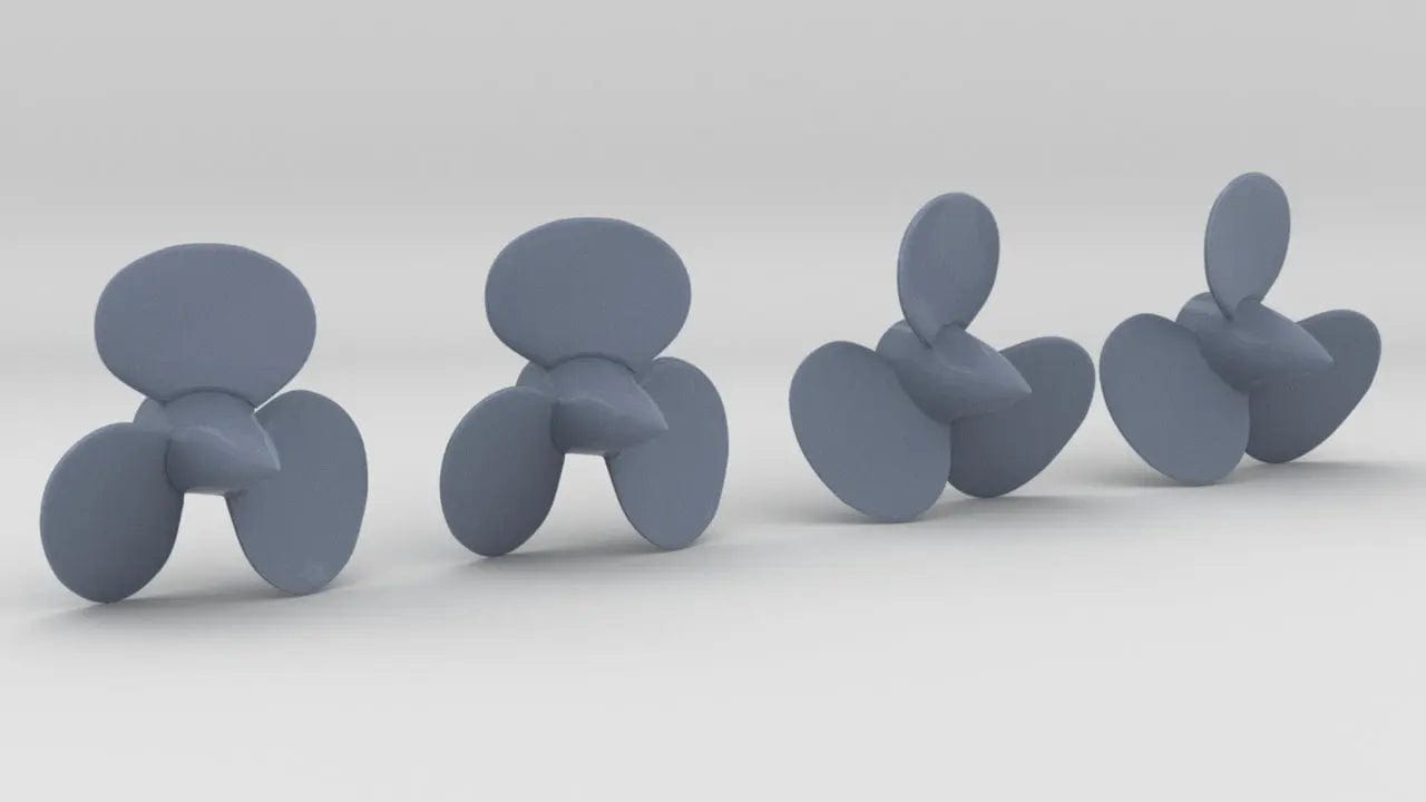 1/400 IJN Yamato Propeller LR Set (4pcs) - distefan 3d print