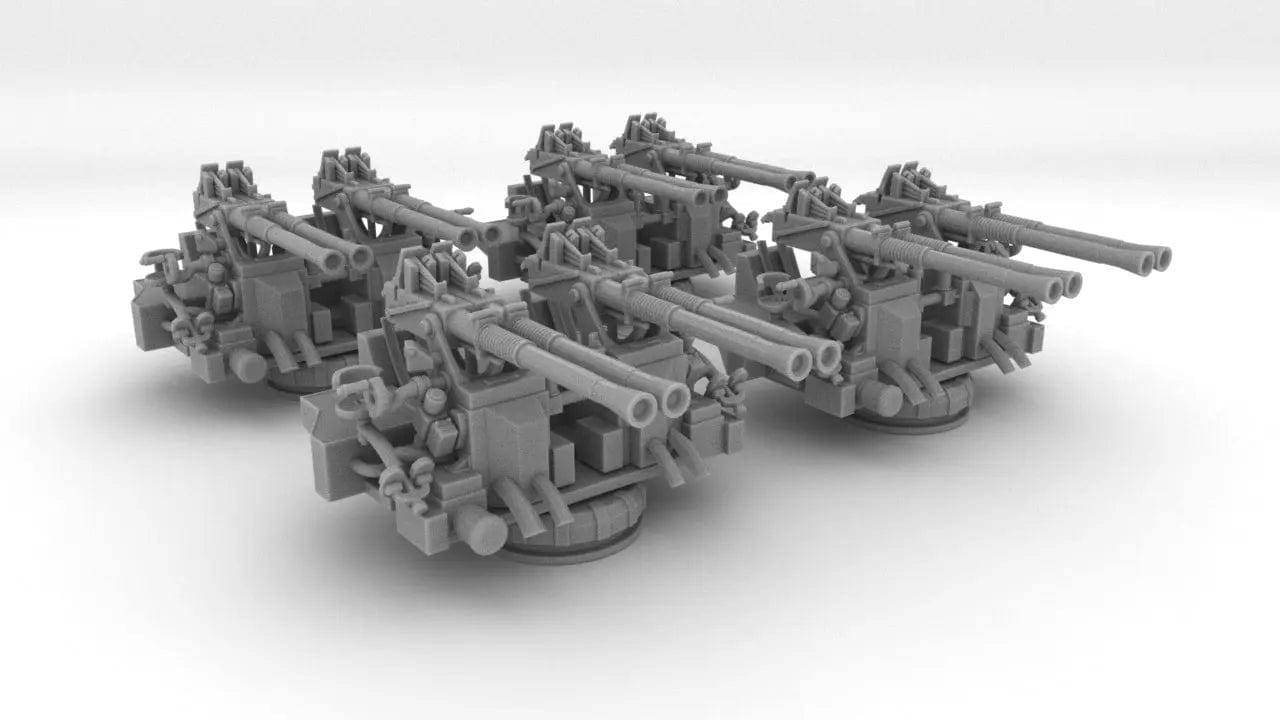 1/400 USN 40mm Quad Bofors Unshielded Set 4pcs - distefan 3d print