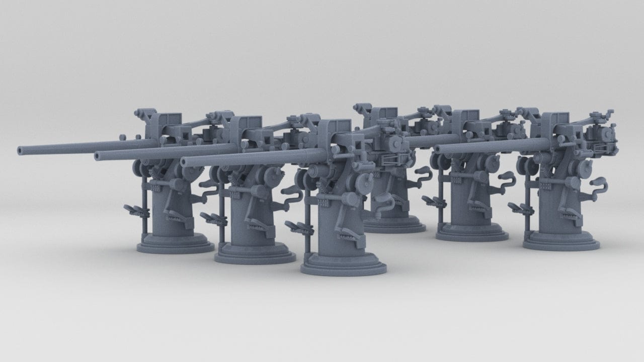 1/426 USN 3 inch 50 [7.62 Cm] Deck Gun Set (6pcs) - distefan 3d print