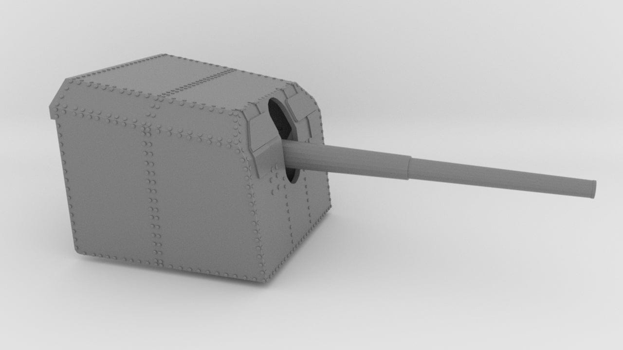 1/45 DKM 12.7cm (5in) SK C/34 Naval Gun - distefan 3d print