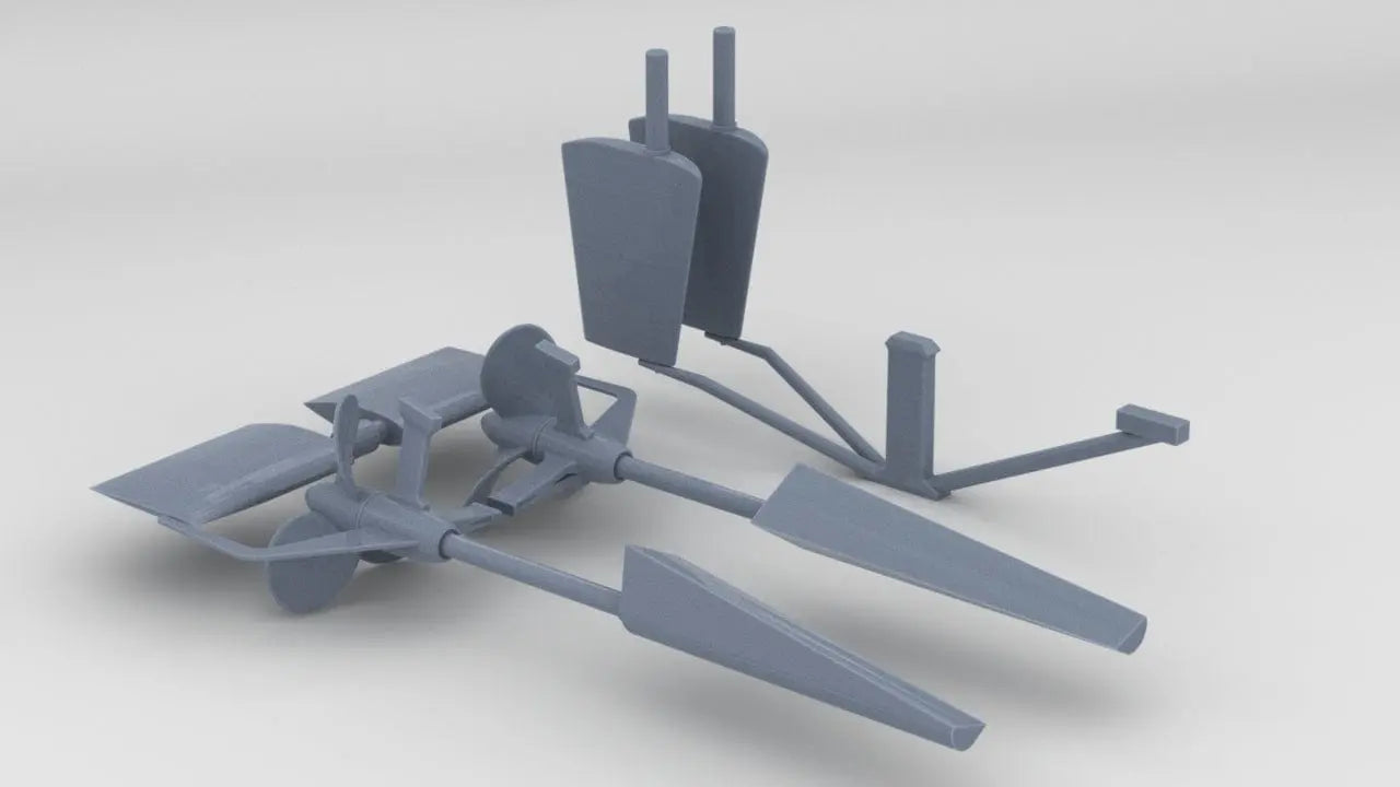 1/48 DKM U-Boot VII/C Shaft Housing & Props Kit - distefan 3d print