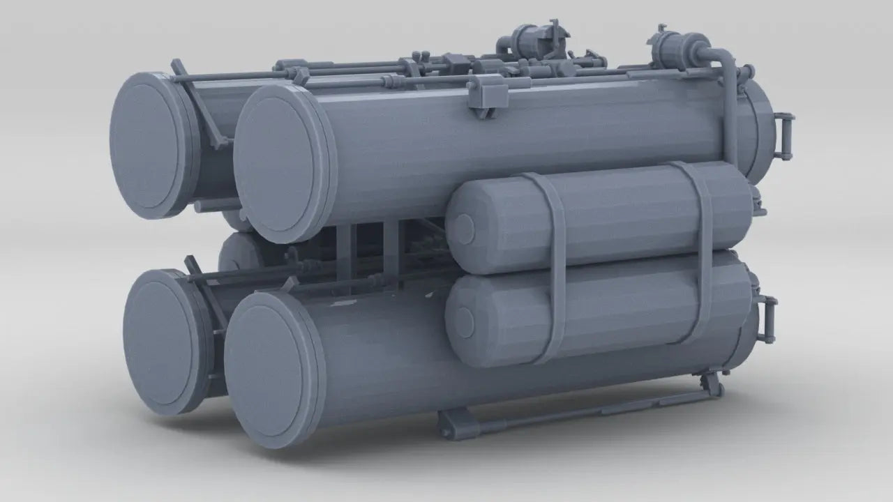 1/48 Germany U-Boot VII/C Torpedo Launchers Resin3Dinteractive