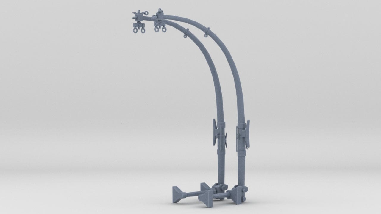 1/48 IJN Davits for Cutter 9m Side Hull Set (2pcs) - distefan 3d print