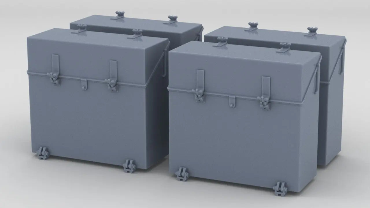 1/48 IJN Storage Box 25mm Triple Set (4pcs) - distefan 3d print