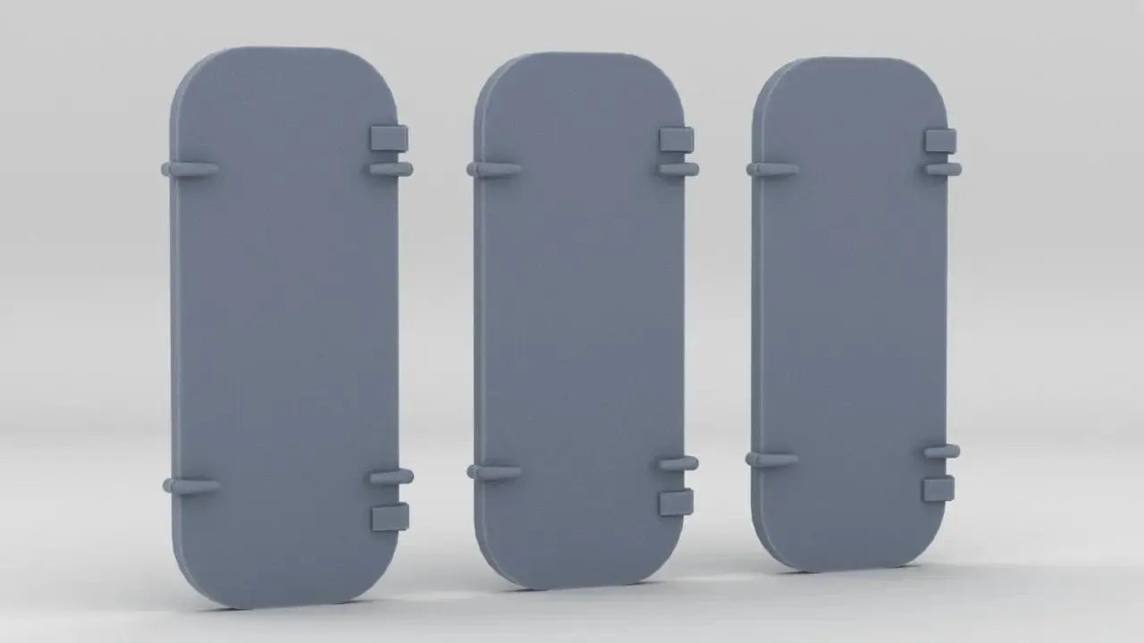 1/48 US Liberty-Class Amidships Deck House Doors Set (3pcs) - distefan 3d print