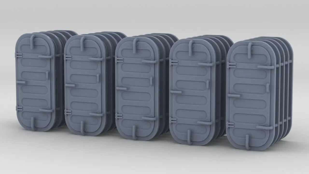 1/48 USN Door Watertight w/ Frame L-Side v3 Set (25pcs) Protosoon