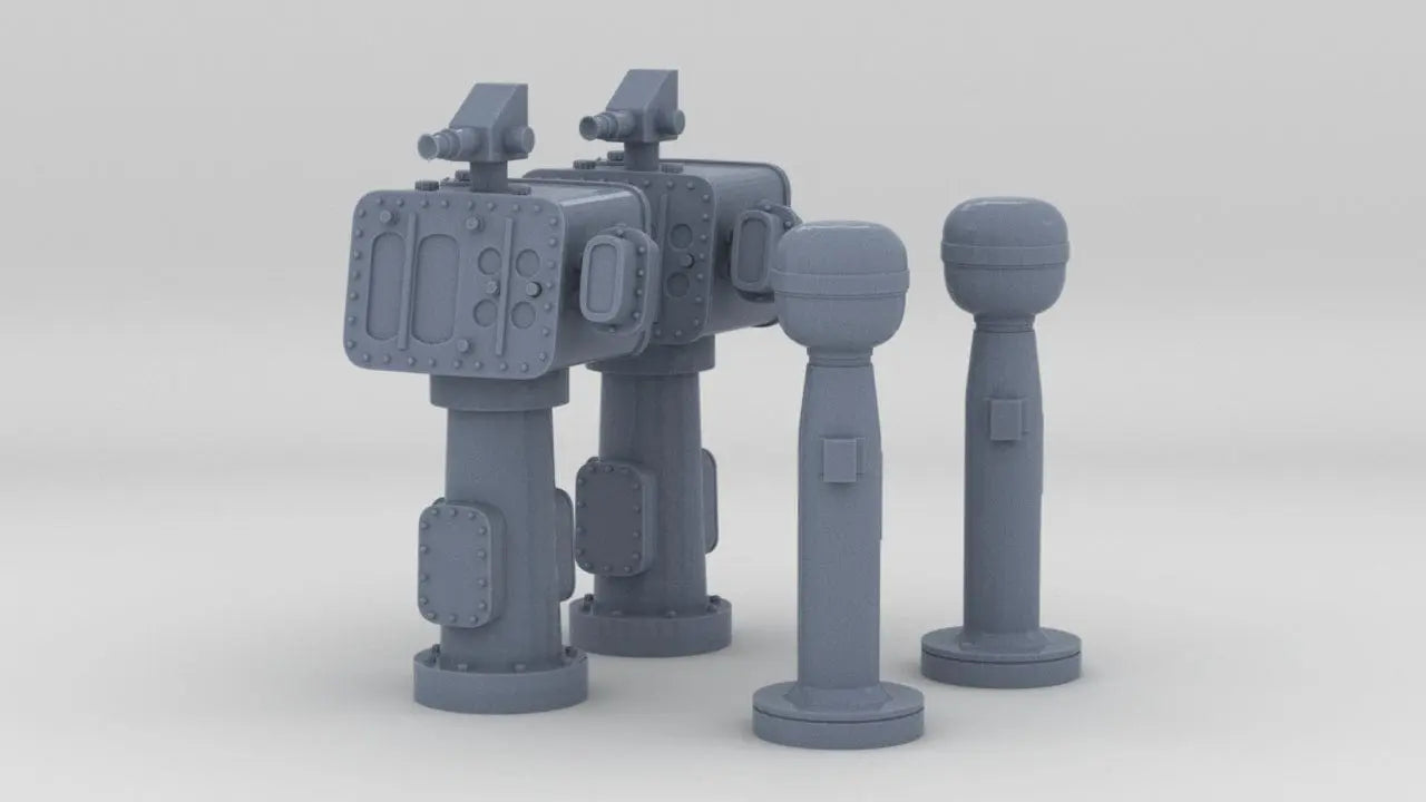 1/48 USN Torpedo Directors & Pelorus Set (4pcs) - distefan 3d print